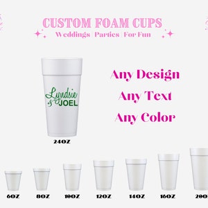 16oz Printed Styrofoam Cups 25ct