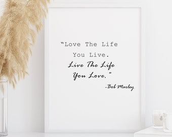 Bob Marley Quote Print | Framed Print | Bob Marley | Quote Print | Wall Decor | Wall Art | Prints | Home Decor