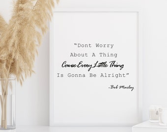 Bob Marley Quote Print | Framed Print | Bob Marley | Quote Print | Wall Decor | Wall Art | Prints | Home Decor