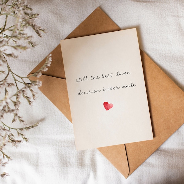 Luxury Valentines Day Card | Romantic | Valentines | Boyfriend | Girlfriend | Husband | Wife | Love | Personalised | Love Best Decision