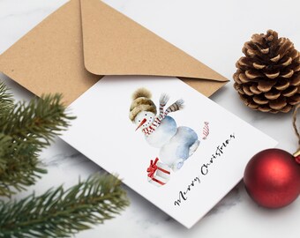 Luxury Christmas Cards | Pack of Cards | Snowman | Christmas | Personalised|