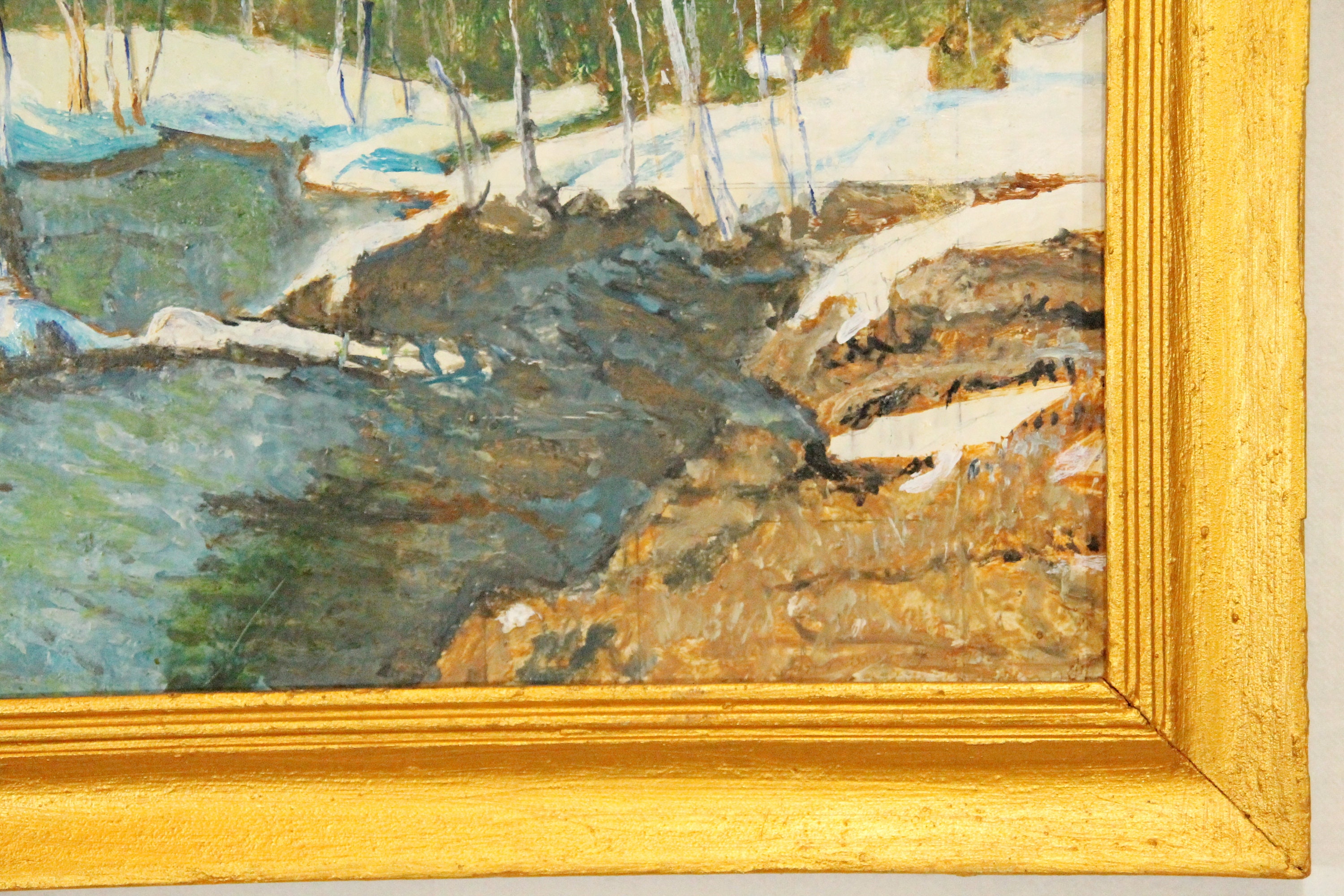 Original Ölgemälde Winterlandschaft gerahmte Etsy.de