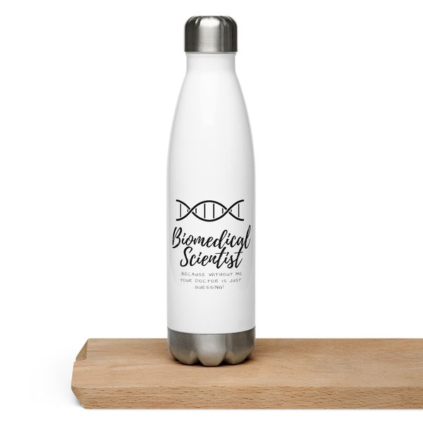 Biomedical Scientist DNA Stainless Steel reusable Water Bottle | Graduation Gift | Scientist Gift | Birthday Gift for Scientists