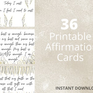 Affirmation Cards Printable Cards Digital Download Motivational Cards Positivity Card Manifestation Cards Affirmation Deck Daily Affirmation