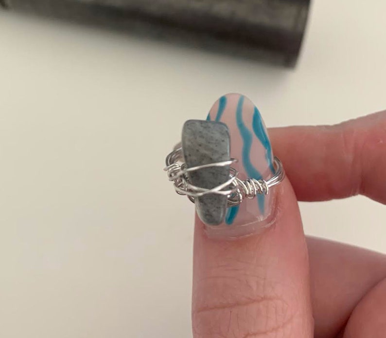 Labradorite wire rings