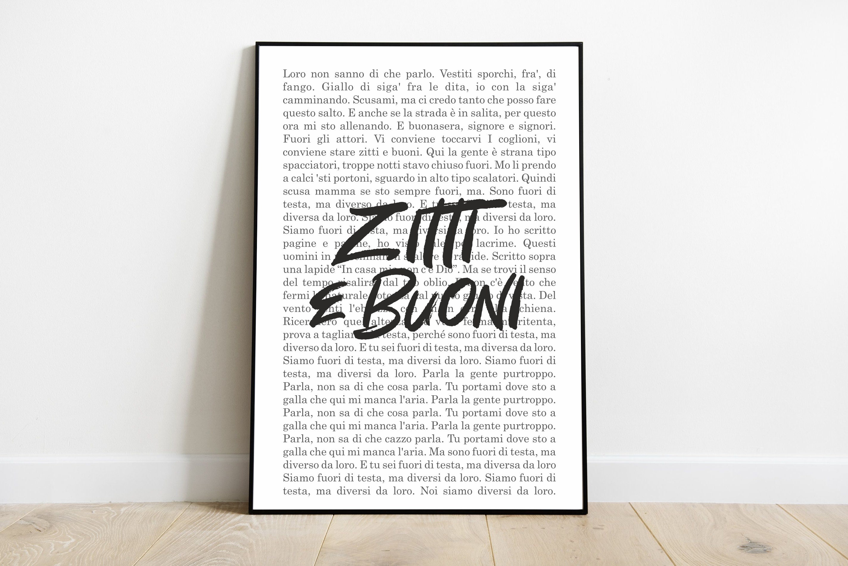 Printable Zitti E Buoni Poster / Zitti E Buoni Print / Etsy India