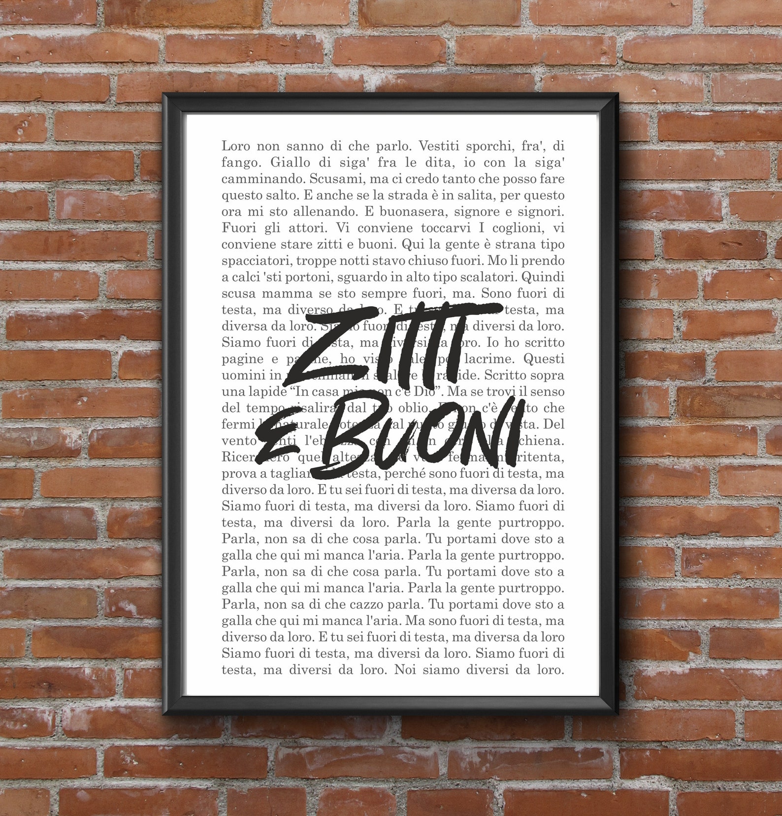 Printable Zitti E Buoni Poster / Zitti E Buoni Print / Etsy