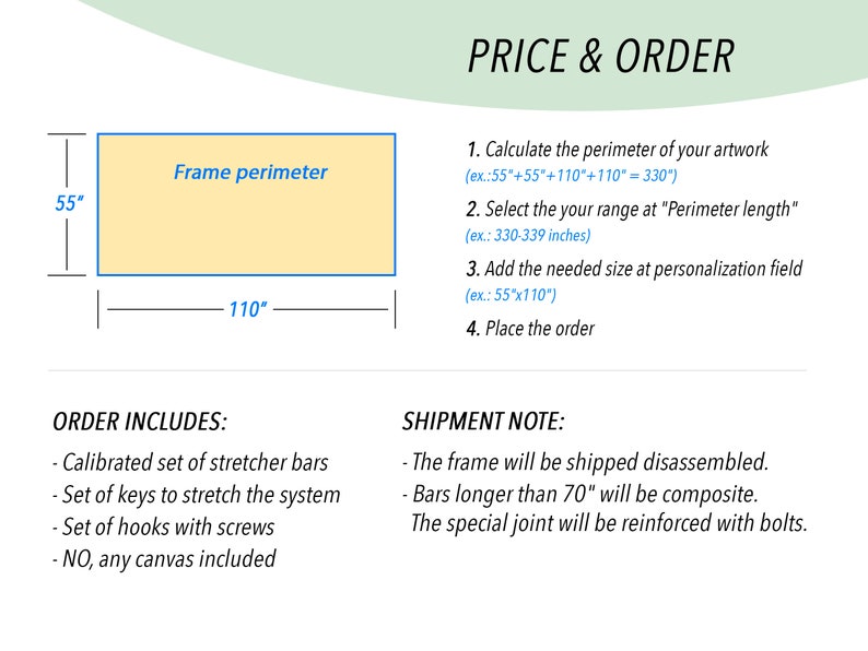 Large Canvas Stretching Bars Custom Sizes Canvas Frame Etsy