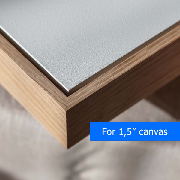 Slim Floating frame for 1.5" deep canvas | Minimalist canvas frame | Large sizes frame for 1.5" thick canvas | DIY kit