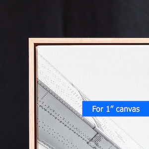 Super slim Floating canvas frame for 1&quot; deep canvas | Custom size canvas frame | DIY kit for artists