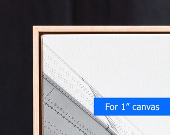 Super slim Floating canvas frame for 1" deep canvas | Custom size canvas frame