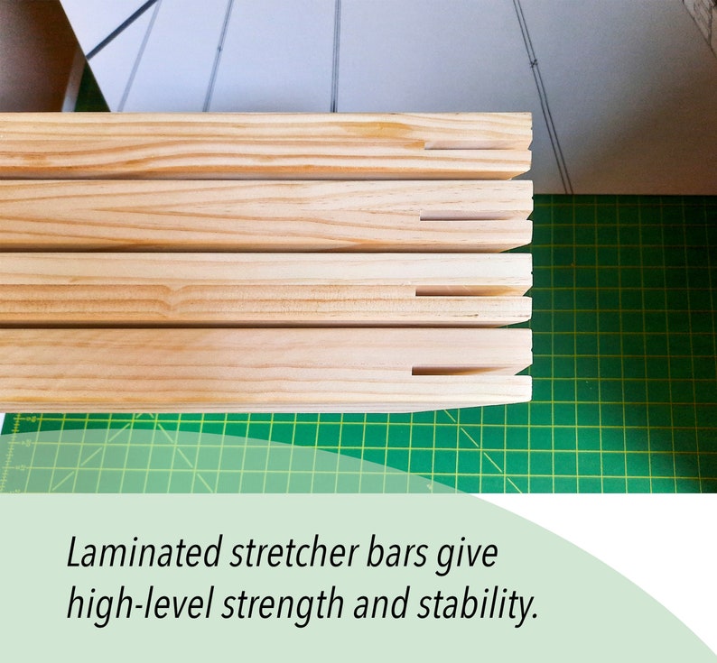 Large Canvas Stretching Bars Custom Sizes Canvas Frame Etsy