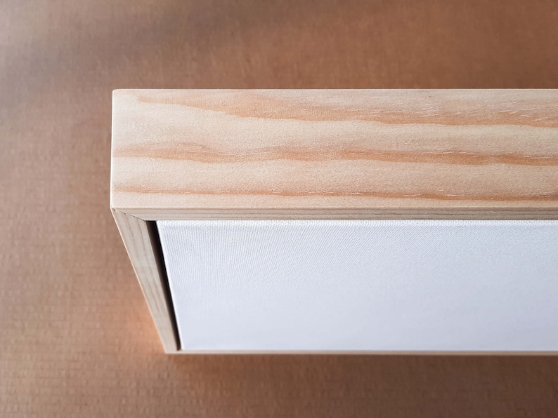 A pine floating frame.