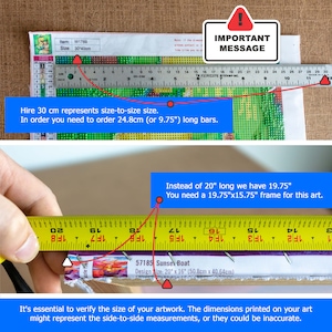 Important message for Dimond Painting size issues.
