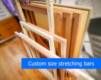 Custom size canvas stretcher bars | 1” x 1.5” stretchers | DIY canvas stretching kit | Custom size canvas framing