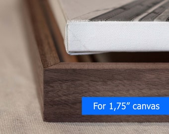 Floating canvas frame for 1.75" thick canvas |  Custom size floater frame |  DIY canvas frame set for 1.75" deep canvas