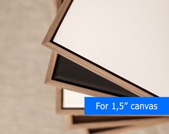 Custom frame for 1.5" canvas | Slim Floating frame for canvas | Wooden minimalist custom frames | DIY kit