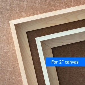 Large floating frame for 2&quot; thick canvas |  Custom size canvas frame for 2&quot; deep canvas or artwork |  DIY canvas frame set