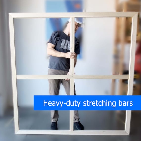 Canvas Stretching Bars: 1.5" Thick, Custom Sizes, large, extra-large, and oversized options.