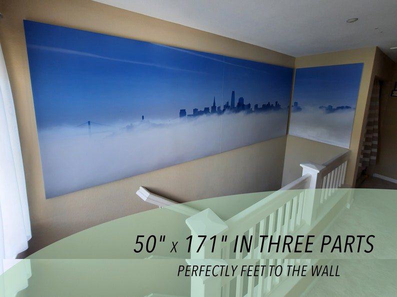 Large stretched canvas as an example of an irregular ratio wall art. The print is stretched to 50"x171" size.