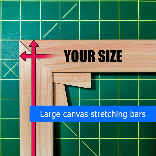 Custom stretcher bars | Extra large canvas stretching bar kit | Custom size canvas frame | Braces included