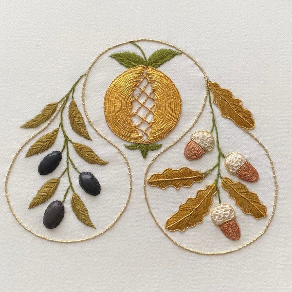 Goldwork Embroidery Kit - Elizabethan Style Autumn