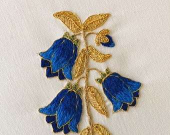 Embroidery  Kit - Goldwork and Crewelwork - Blue Bell Flower