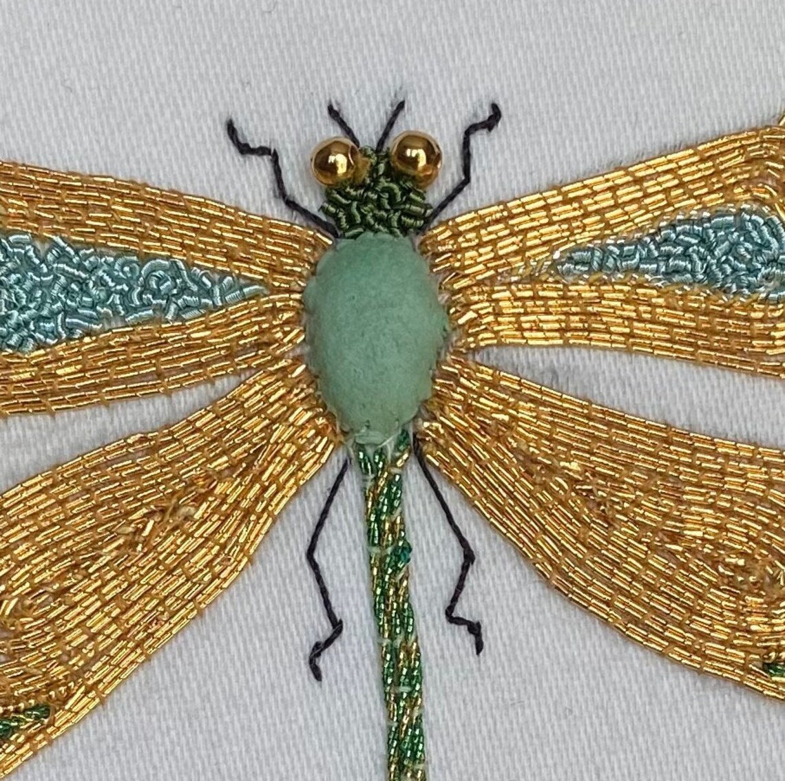 Goldwork Embroidery Kit Dragonfly Etsy