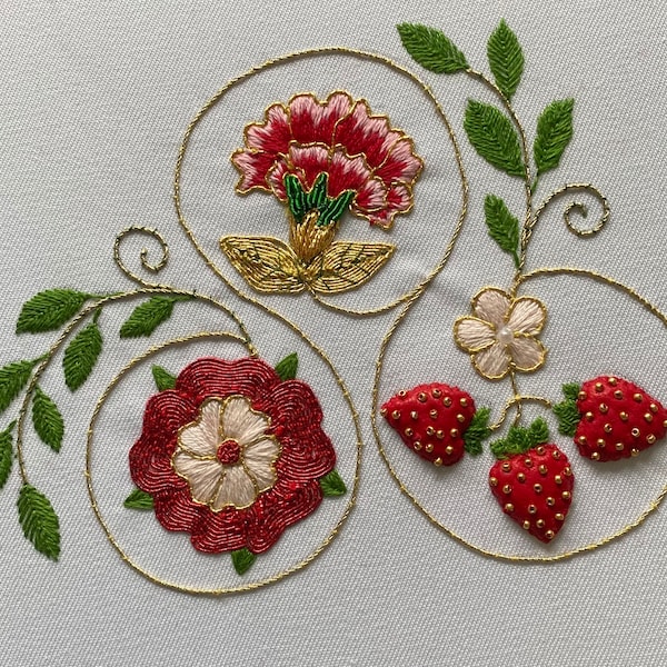 Goldwork Embroidery Kit - Elizabethan Style Summer