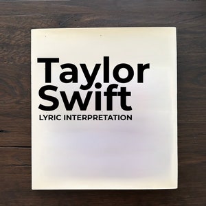 COMING SOON Taylor Swift Lyrics Coffee Table Book 11.8in X - Etsy