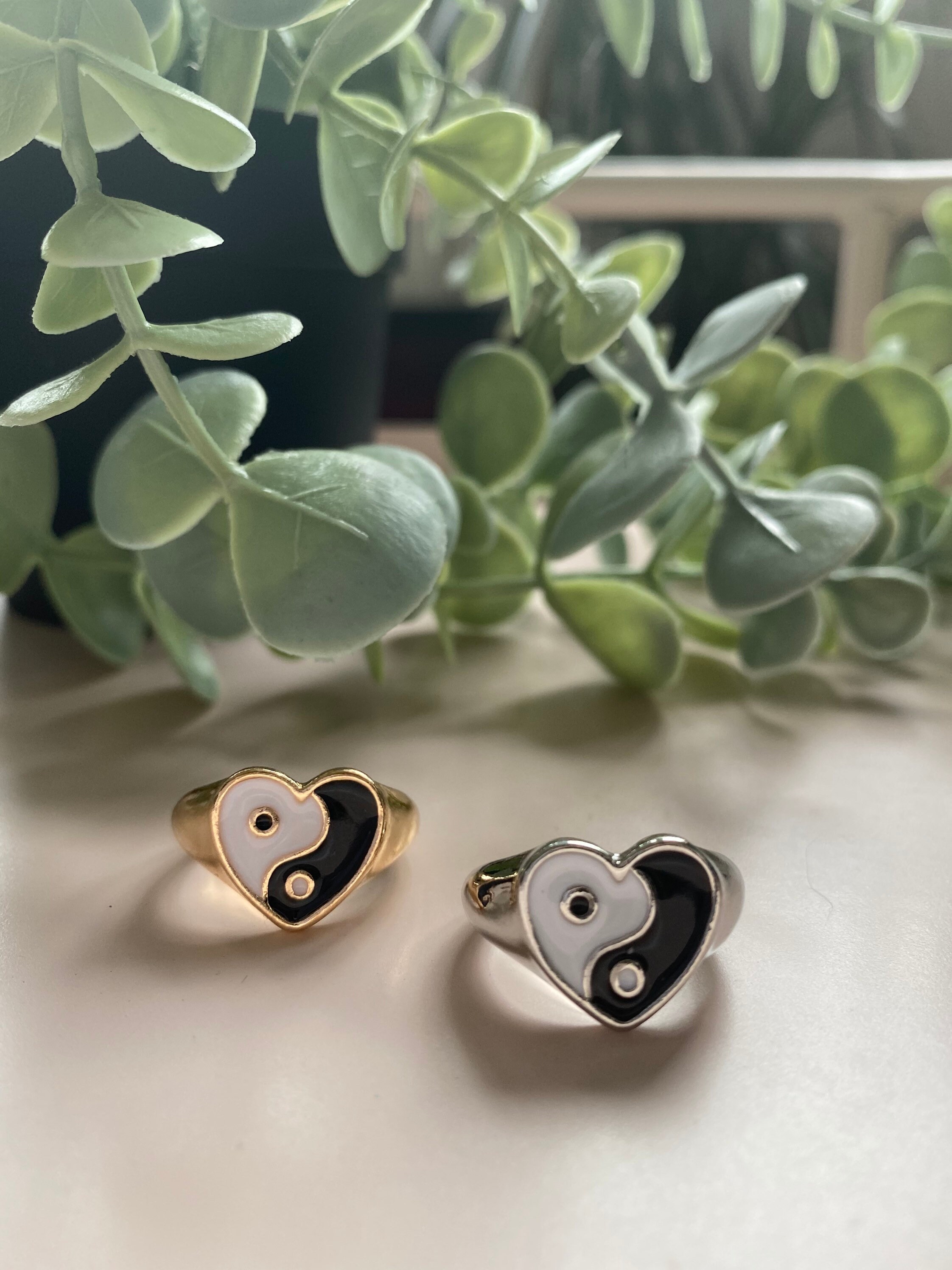 Yin and Yang Silver & Gold Signet Ring | Vintage Ring Collection