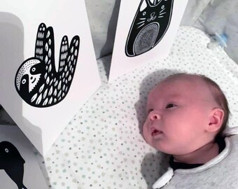Baby sensorische Karten, Neugeborenen Karten, Kontrast, Entwicklungs-Karteien