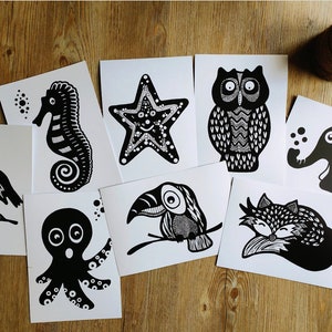 Cartes sensorielles pour bébé, Cartes sensorielles sur le développement du bébé, Cartes sensorielles à contraste élevé Nouveau-né, Cartes sensorielles noir et blanc, Cartes-éclair Montessori