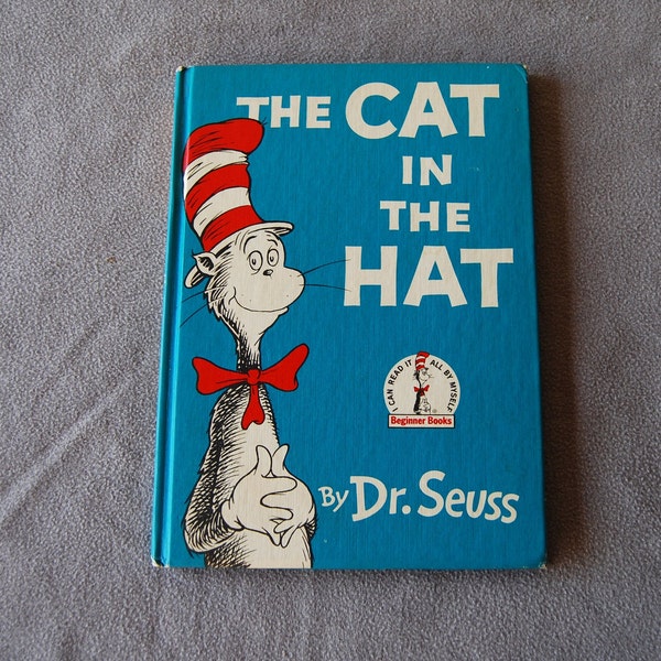 Dr Seuss Cat in the Hat, Childrens Book, Book Club Edition, First Edition! Children's Room Decor! Vintage!
