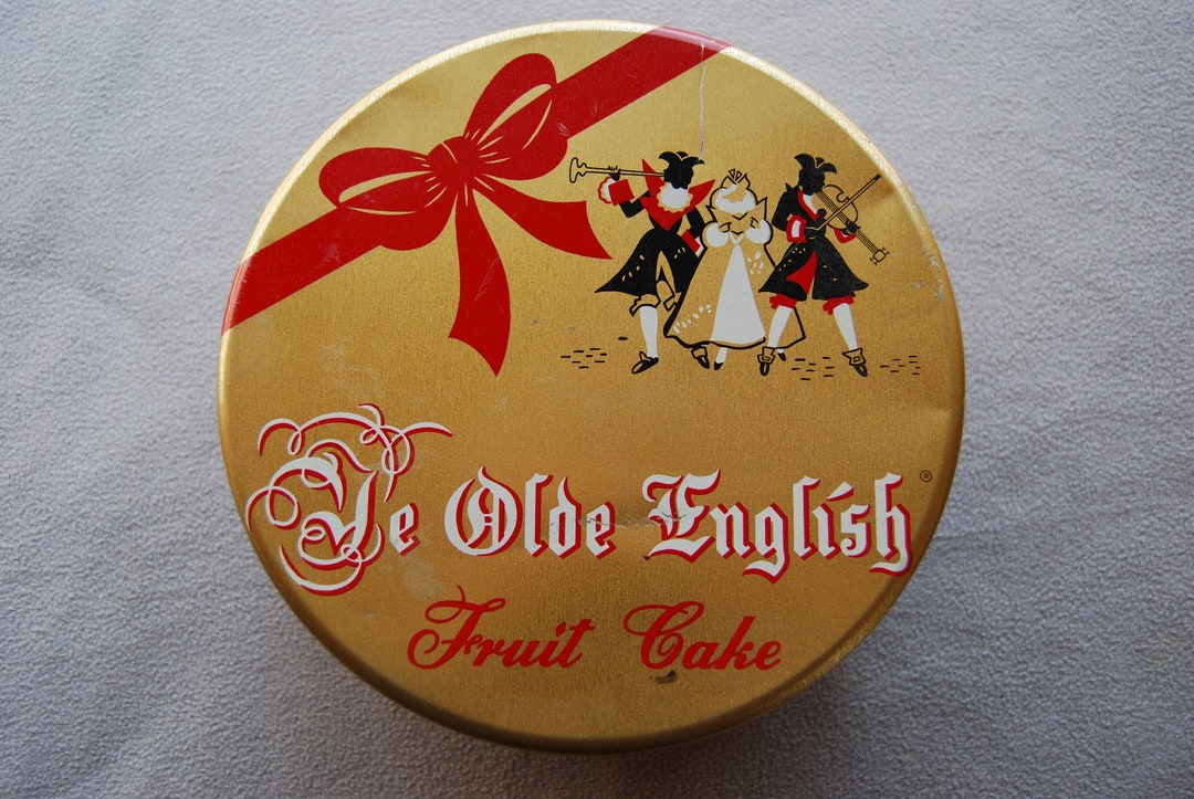 Vintage Tin, Ye Olde English Fruit Cake Tin, Etsy
