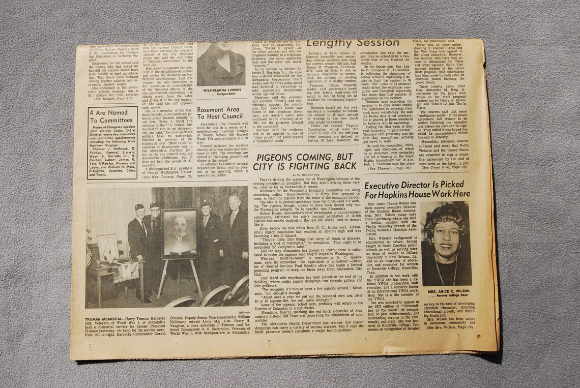 The Alexandria Gazette Vintage Newspaper January 16 1973 Etsy