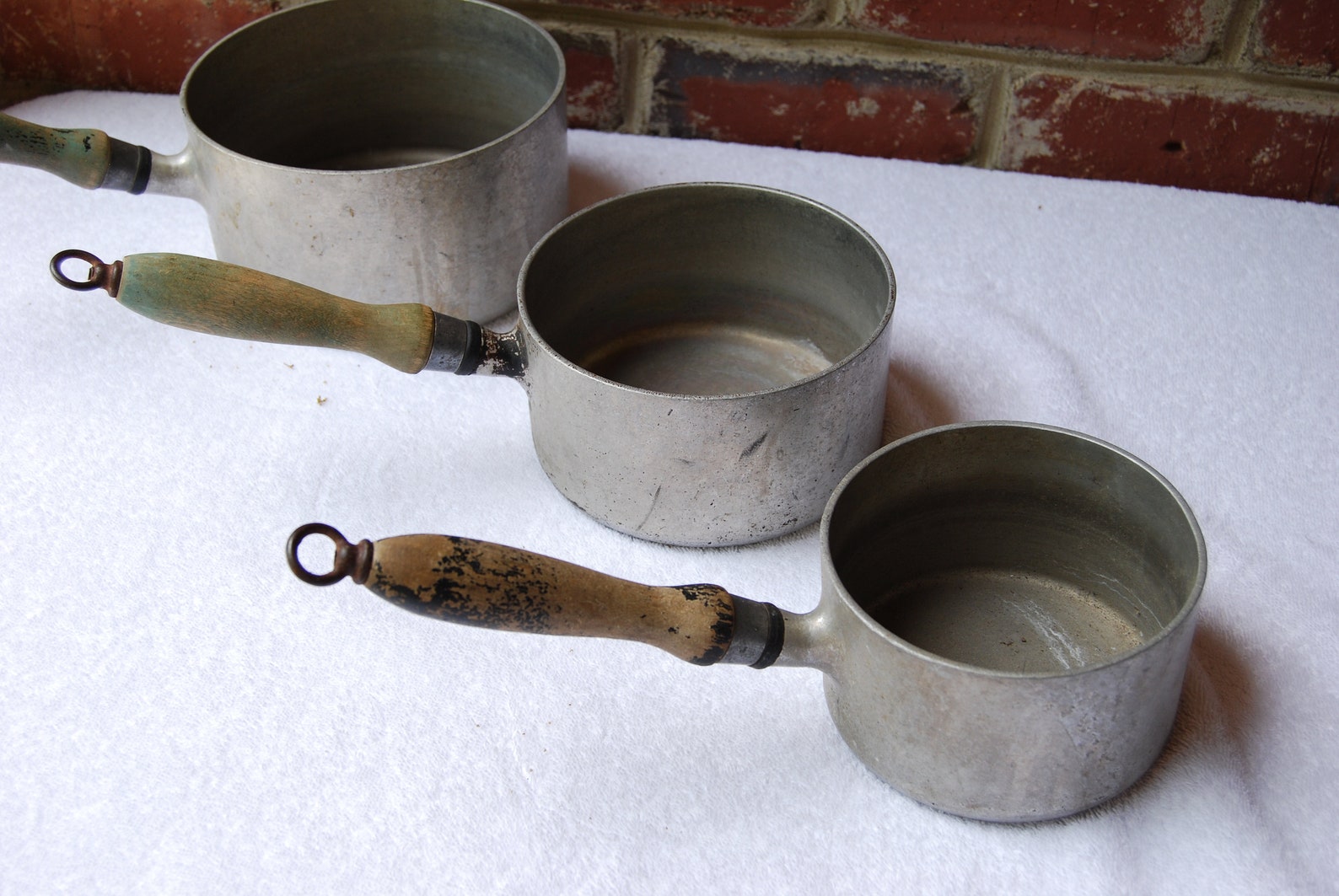 Vintage Everwear Aluminum Pots, 701, 701 1/2, 702, Cookware, Farmhouse