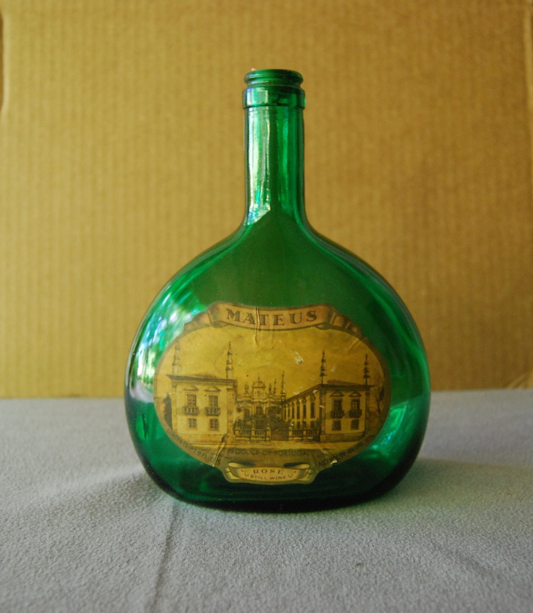 Vintage Mateus Wine Bottle Green Bottle Rose Still Wine Etsy