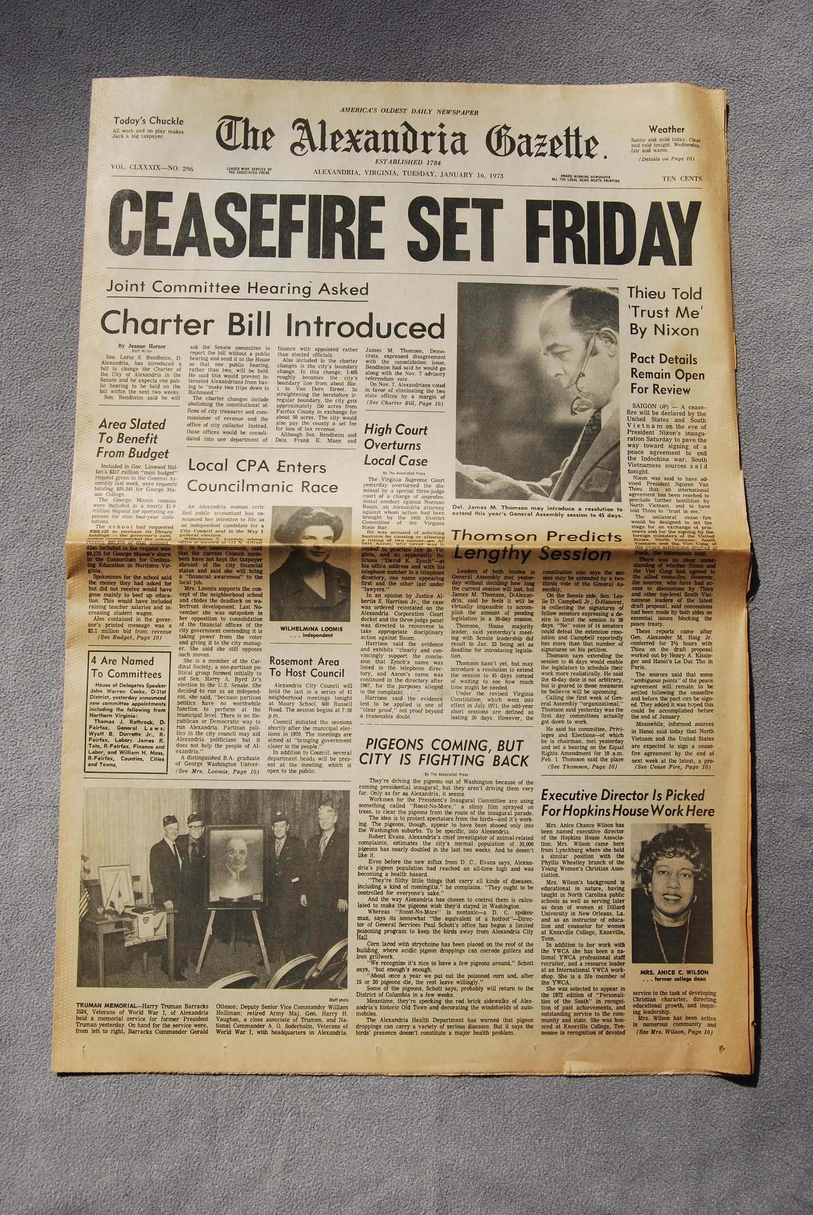 The Alexandria Gazette Vintage Newspaper January 16 1973 Etsy