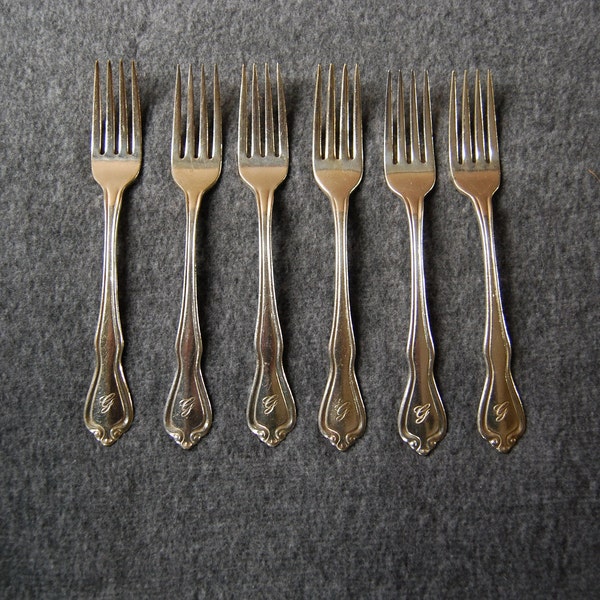 Silverplated Forks, Greenbrier Resort Flatware, Dinner Forks, Oneida LTD, G Logo, The Greenbrier, Utensils, Cutlery