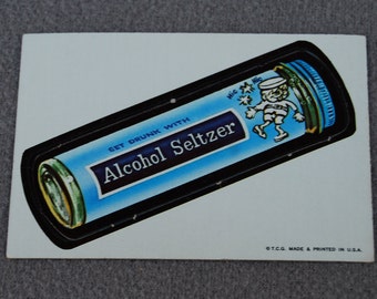 1967/68 Wacky Packages Die-cut Card, Alcohol Seltzer, No. 14, Collectible!