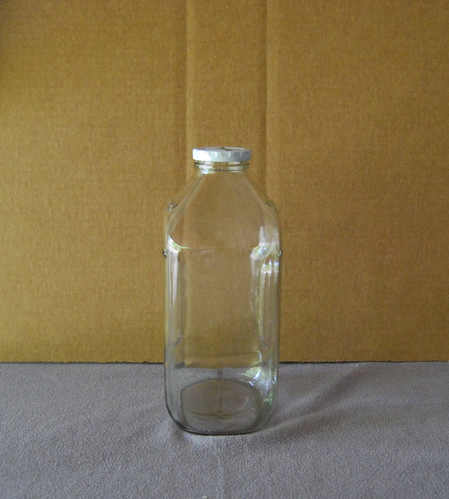 Tropicana Orange Juice Glass Jug, Glass Container, Bottle, Farmhouse