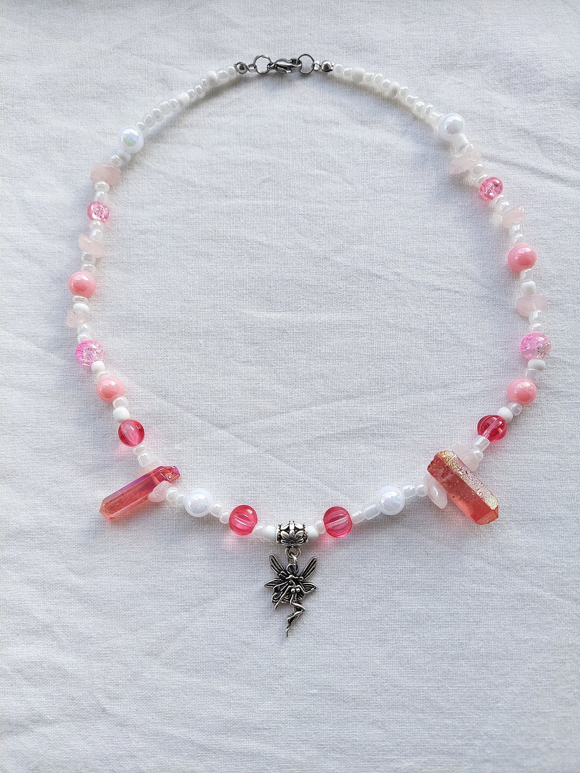Chunky fairy necklace beaded fairy necklace fairy core fairy Etsy