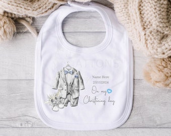 Christening | Christening Bib | On your baptism day | Dribble catcher | Baby bib | Personalised christening gift | Baby boy | Baby Girl gift