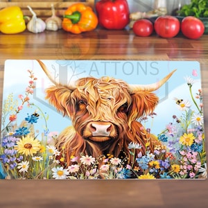 Chopping board | Highland cow | Worktop saver | Cow cutting board | Homeware | Highland cow kitchen accessories | Kitchen | Worktop savers