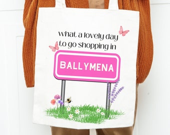 Tote bag | Reusable shopping bag | Canvas tote bag |What a lovely day to go shopping| Personalised tote bag | Shopper | Shoulder bag