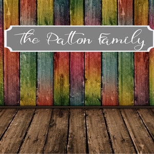 Personalized Family Name Street Sign: Aluminum Home Decor