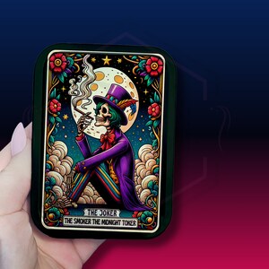 Skull Tobacco Tin: Sassy Souls Collection, Silver or Gold, 2oz