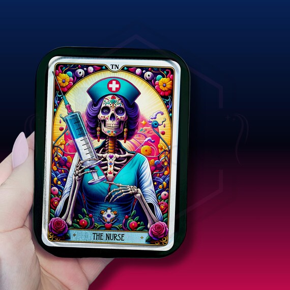 skull tobacco tin Buy The Nurse Tobacco Tin: Skull Art, Silver or Gold, 2oz Online in India