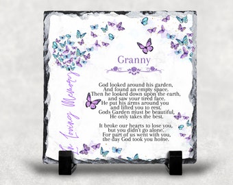 Memorial Slate | In Loving Memory | In memory of Granny | Grave Marker | Grave decoration |Personalised memorial slate ||Memorial keepsake